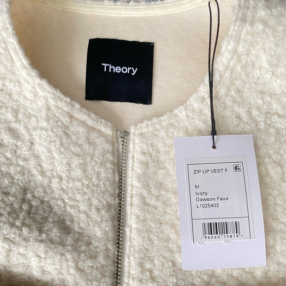 ❤️❤️❤️Tteory Zip Up Vest. Size M. Ivory - Picture 9 of 9